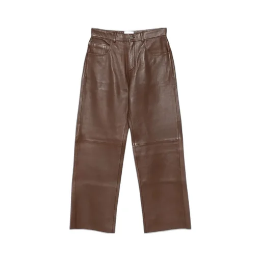 Leather Five-Pocket Trousers