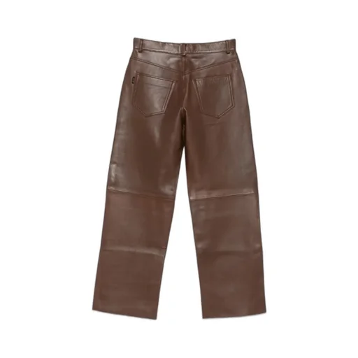 Leather Five-Pocket Trousers