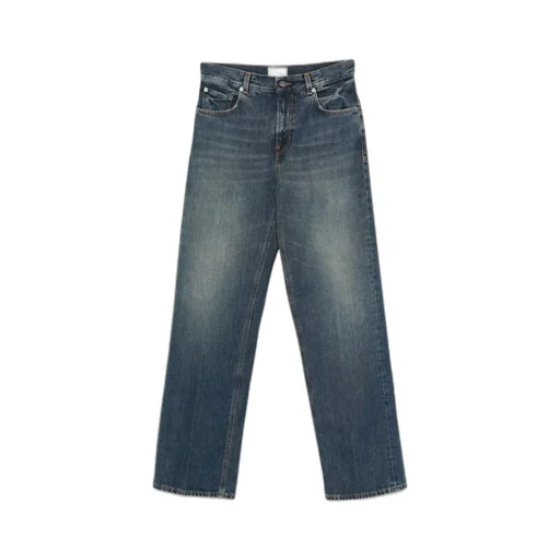 Denim Trousers With Belt Loops