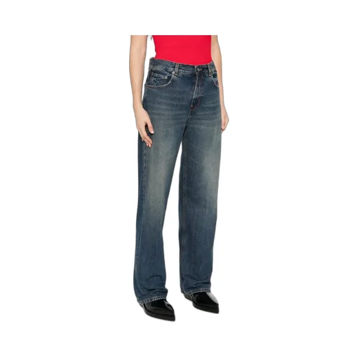 Denim Trousers With Belt Loops