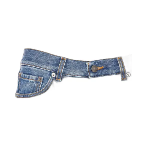Denim Trousers With Belt Loops