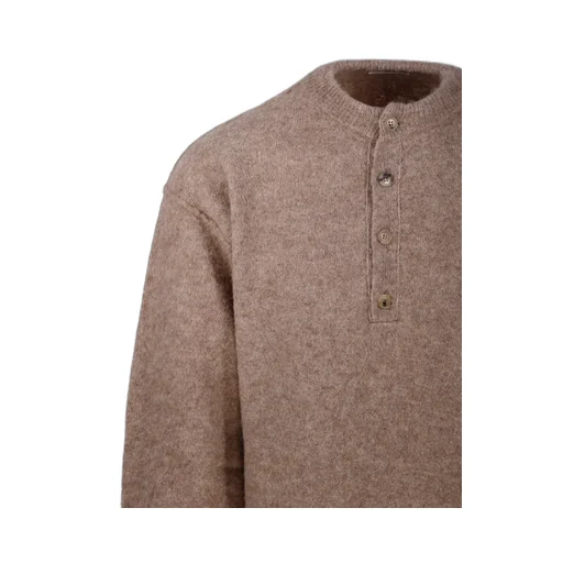 Button-Fastening Sweater