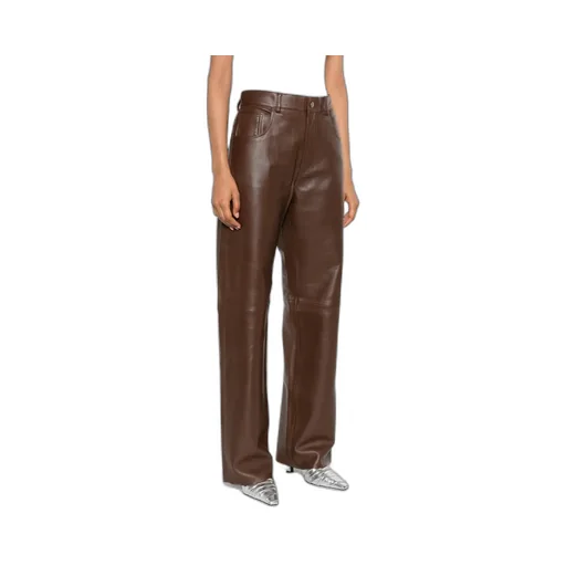 Leather Panelled Pants