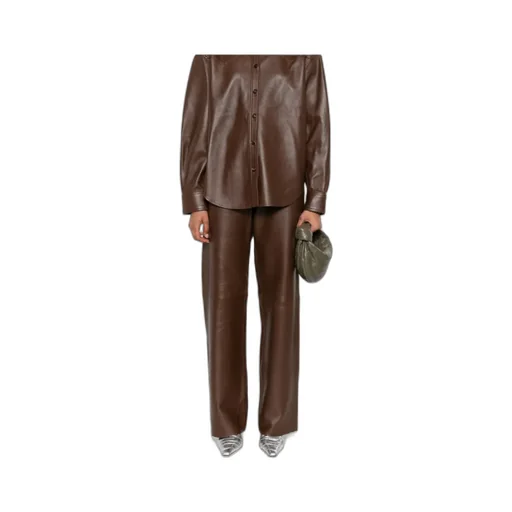 Leather Panelled Pants