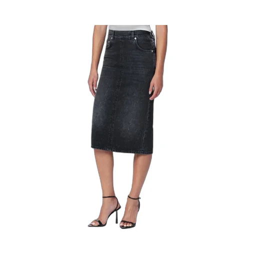 Denim Skirt With Belt Loops