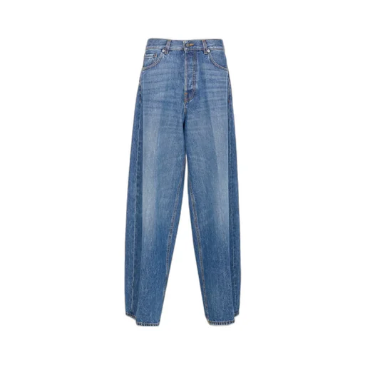 Denim Trousers With Belt Loops