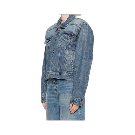 Button-Fastening Denim Jacket