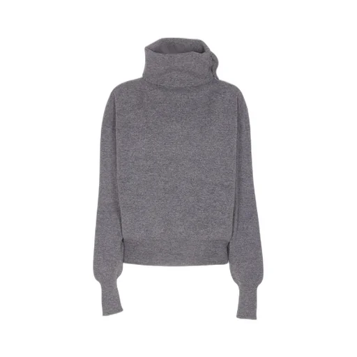 High Neck Button Sweater