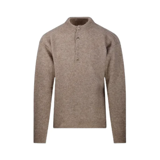 Button-Fastening Sweater