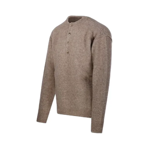 Button-Fastening Sweater
