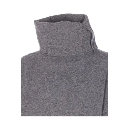 High Neck Button Sweater