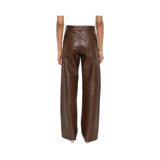 Leather Panelled Pants