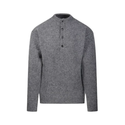 Button-Fastening Sweater