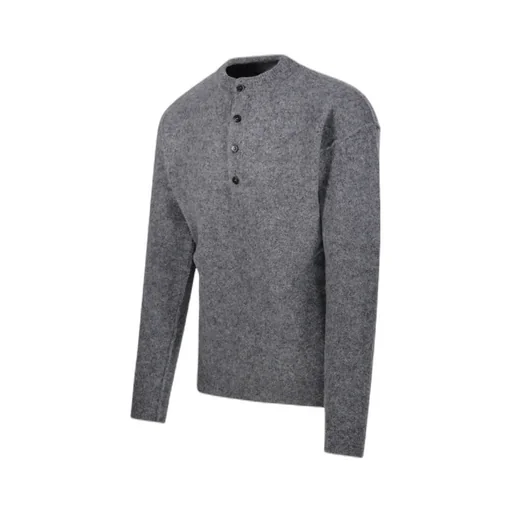 Button-Fastening Sweater