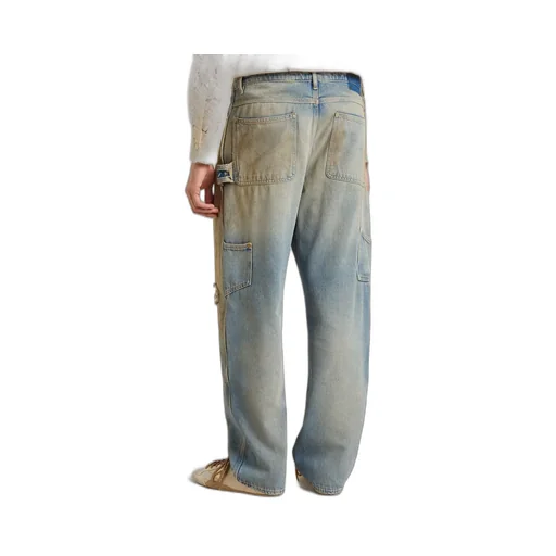 Wide-Leg Distressed Jeans