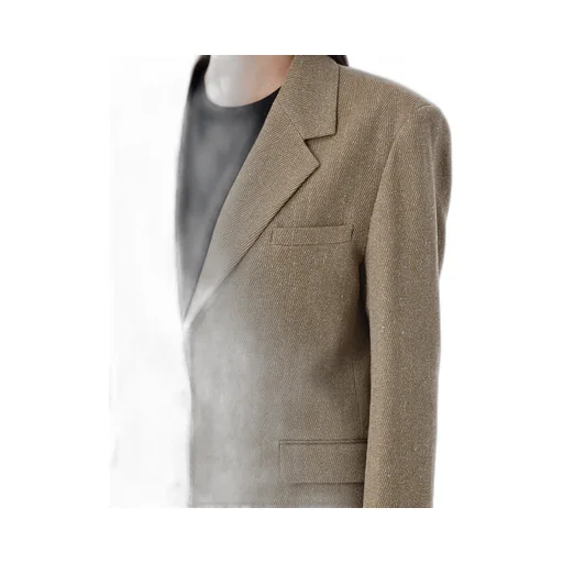 Harringbone Single Breasted Blazer