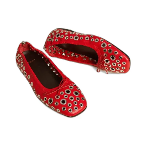 Amy Eyelet-Detailed Ballet Flats