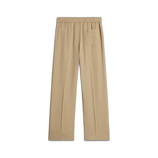 Straight-Leg Pleated Trousers