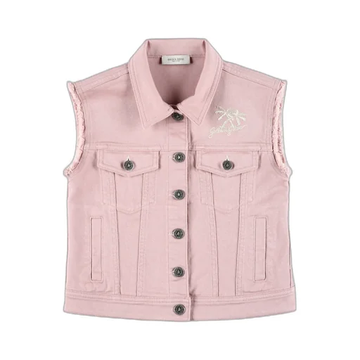Frayed Hem Denim Vest