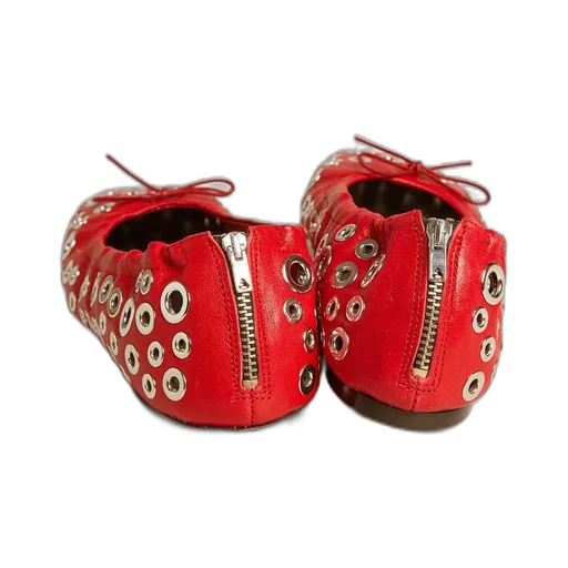 Amy Eyelet-Detailed Ballet Flats