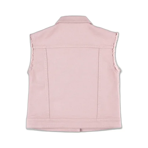 Frayed Hem Denim Vest