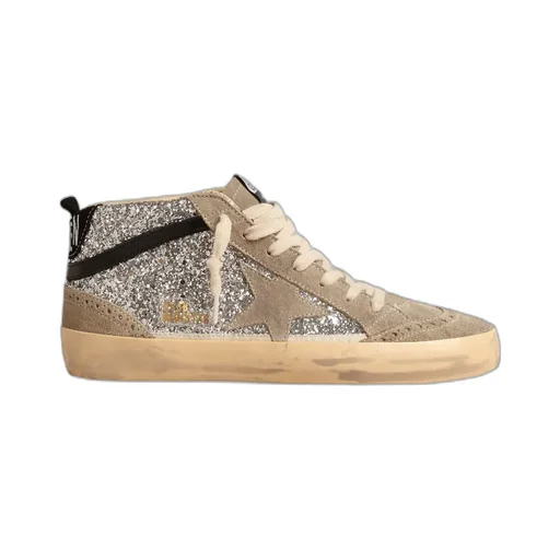Mid Star Glittered Lace-Up Sneakers