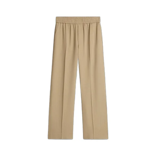 Straight-Leg Pleated Trousers