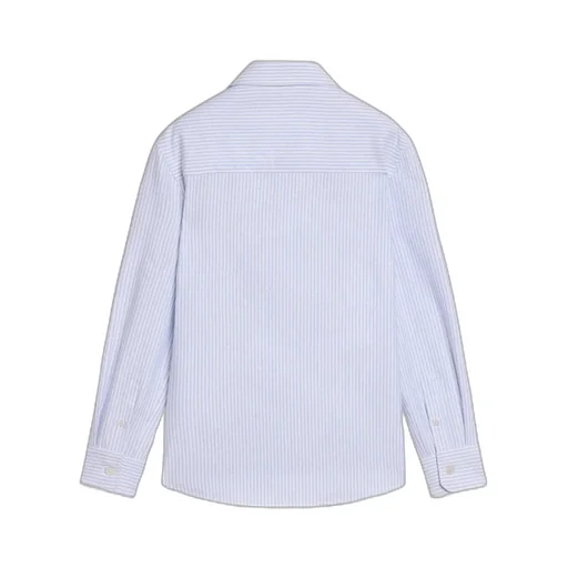 Striped Shirt With Embroidered Lettering On Pocket