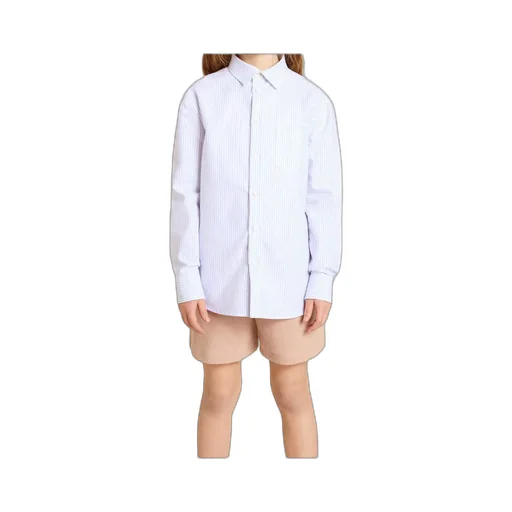 Striped Shirt With Embroidered Lettering On Pocket