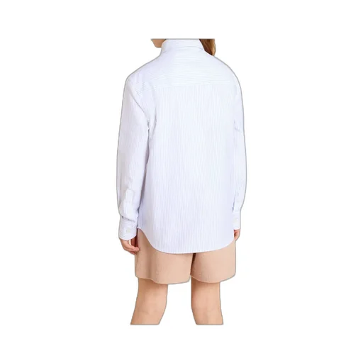 Striped Shirt With Embroidered Lettering On Pocket