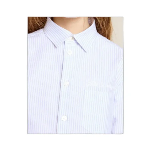 Striped Shirt With Embroidered Lettering On Pocket