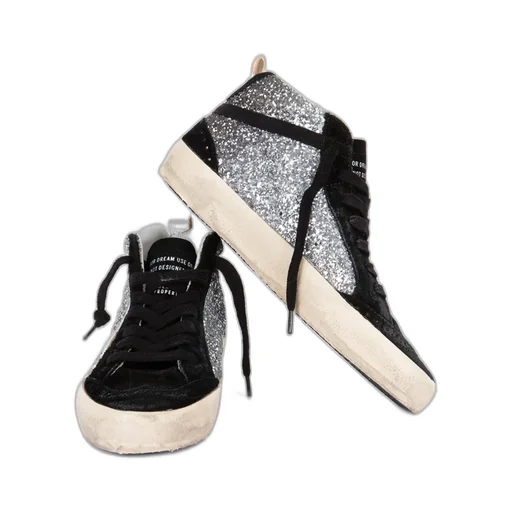 Glitter Mid-Top Sneakers