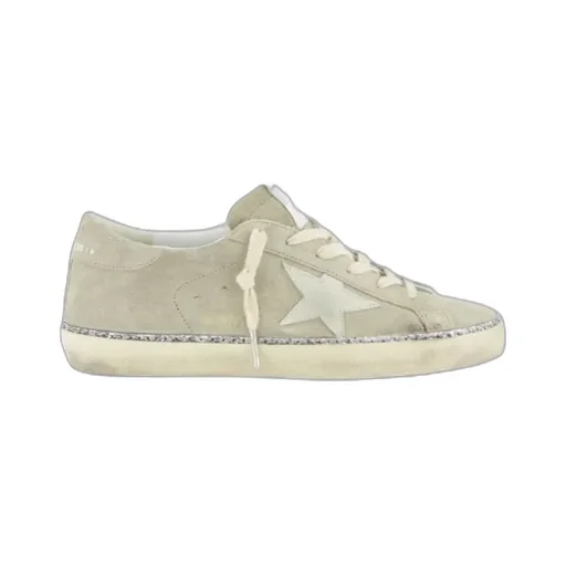 Superstar Glittered Lace-Up Sneakers