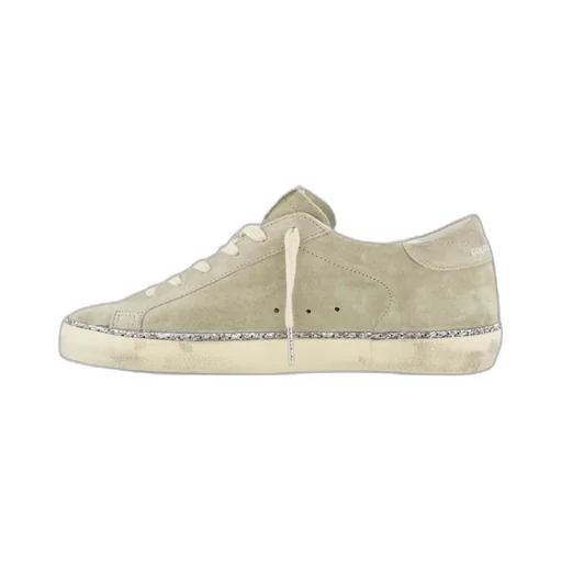 Superstar Glittered Lace-Up Sneakers