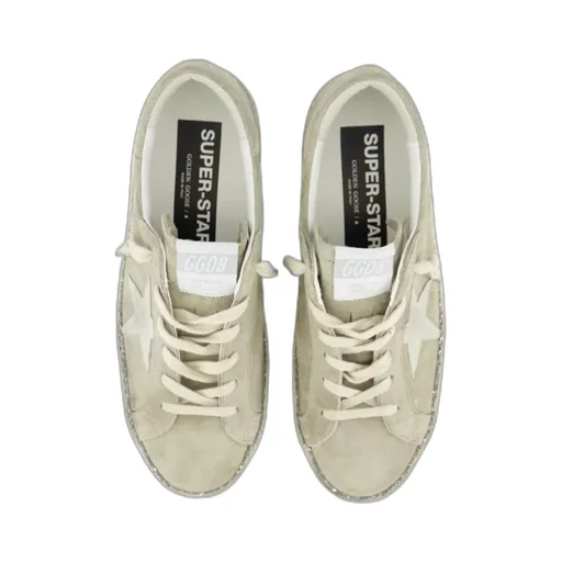 Superstar Glittered Lace-Up Sneakers