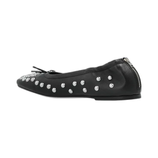 Stud Embellished Ballet Shoes