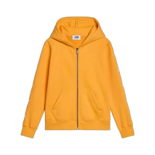 Star Printed Zipped Hoodie