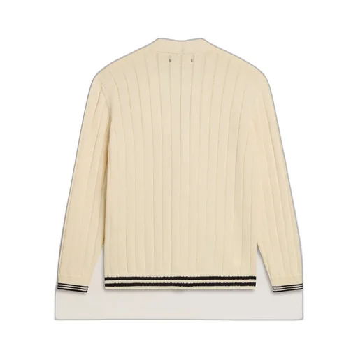 Cable-Knit V-Neck Cardigan