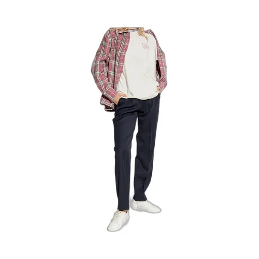 High Waist Tapered Tailored Trousers