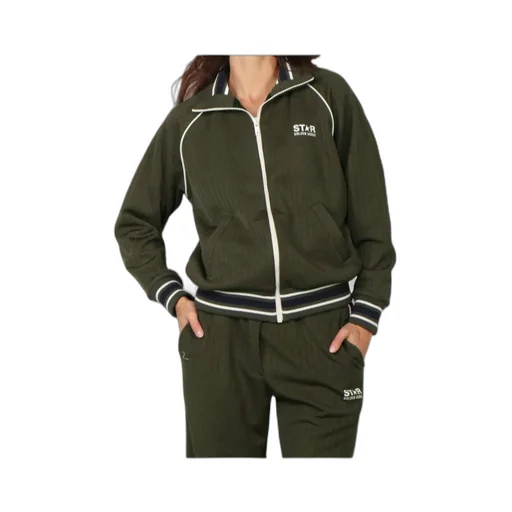 Logo Printed Zip-Up Sweatshirt