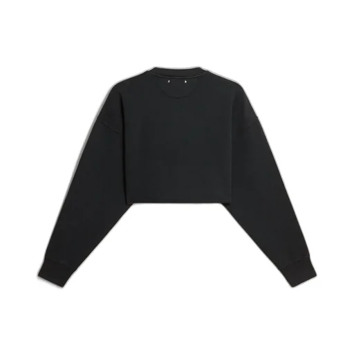 Crystal Embellished Cropped Sweatshirt