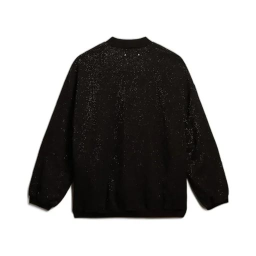 Sequin-Embellished Buttoned Cardigan
