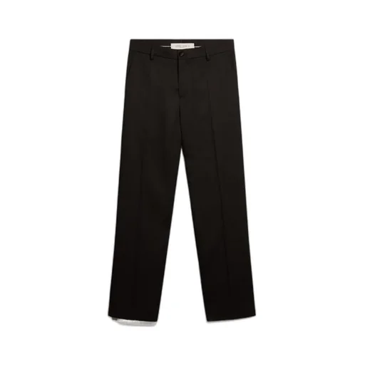 Satin Trim Straight Leg Trousers