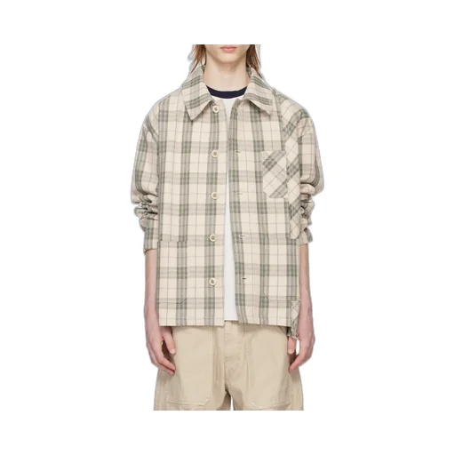 Checked Buttoned Work Shirt