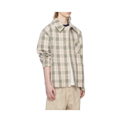 Checked Buttoned Work Shirt