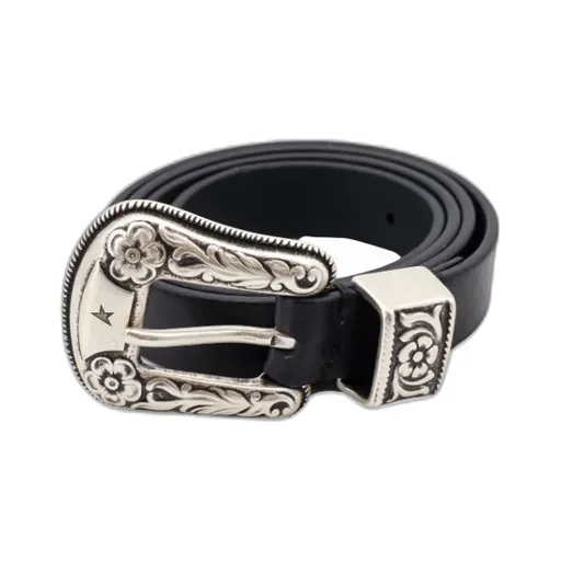Floral Engraved Buckled Belt