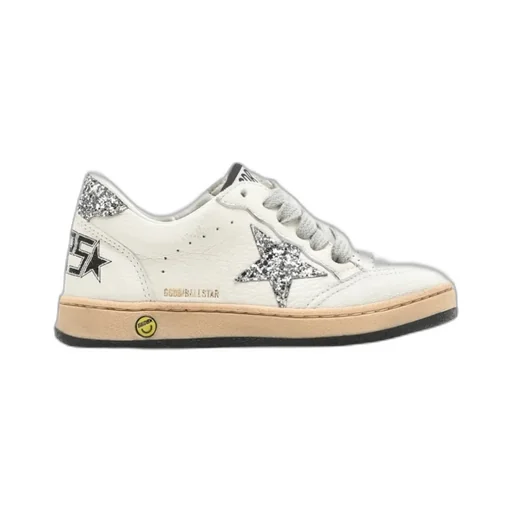 Ball Star Patch Round Toe Sneakers