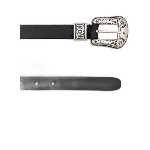 Floral Engraved Buckled Belt
