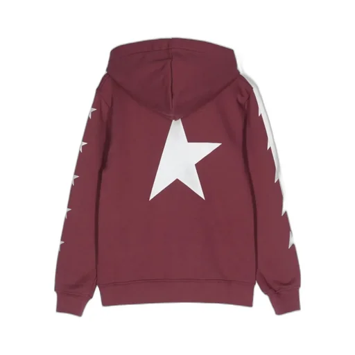 Star-Print Drop-Shoulder Hoodie