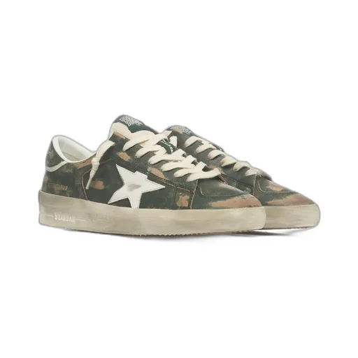 Stardan Distressed Lace-Up Sneakers